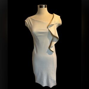 Chiara Boni Cream One Shoulder Dress